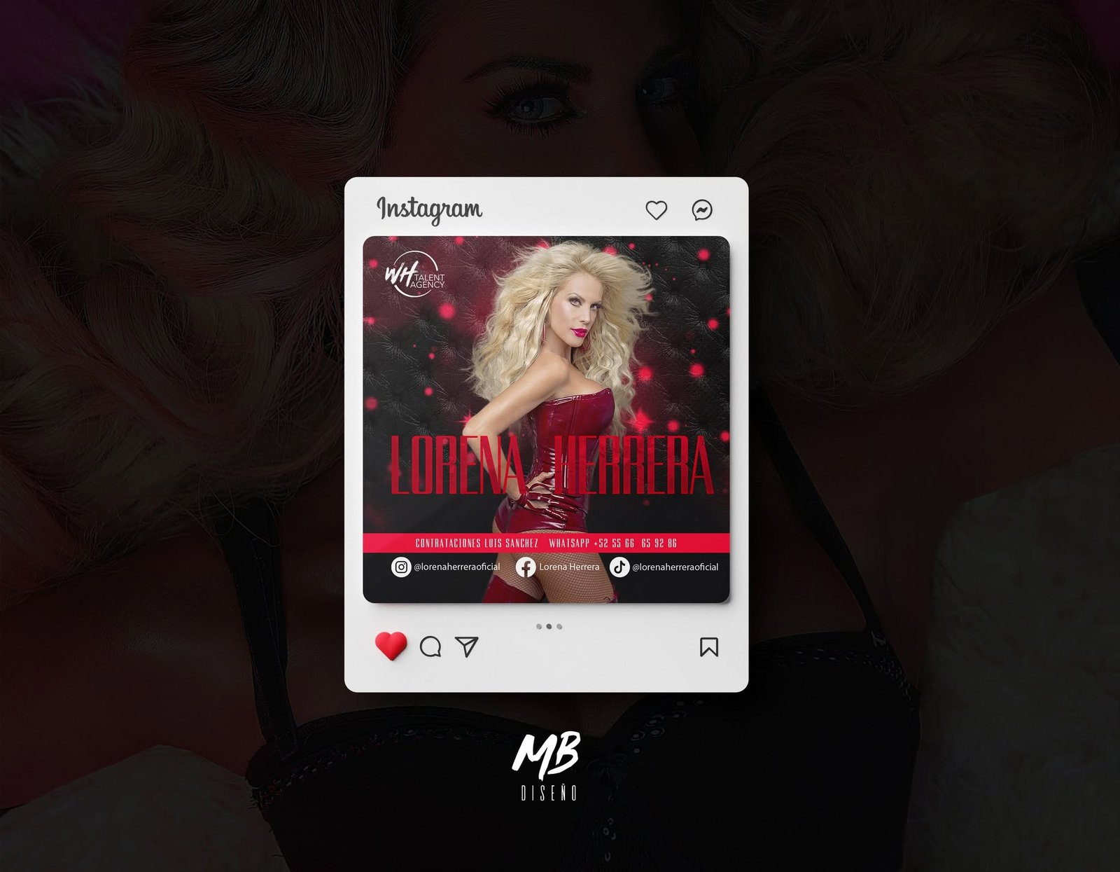 Diseño promocional para Lorena Herrera