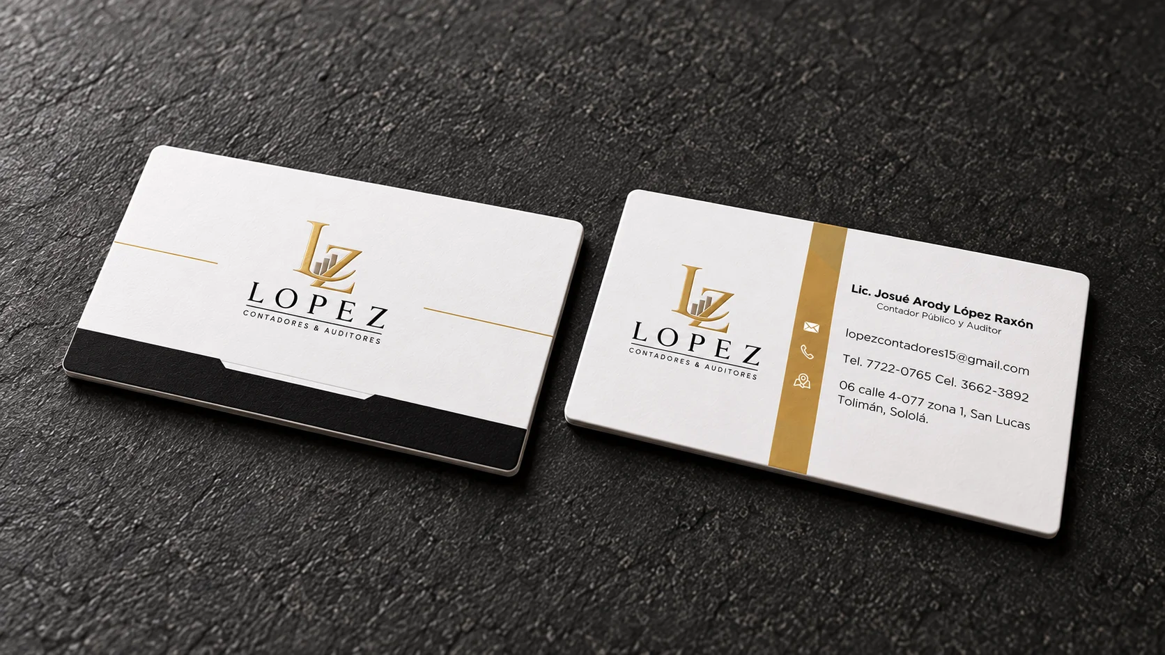 López Contadores · Tarjetas de presentación