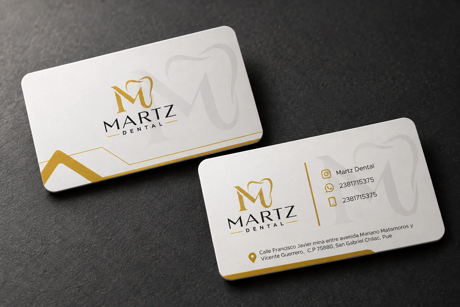 Martz Dental · Tarjetas de presentación